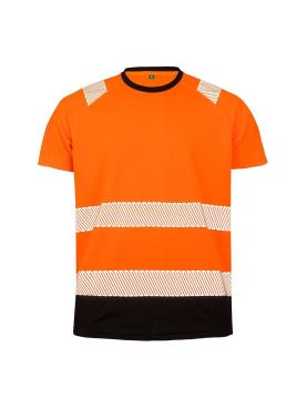T-shirt da lavoro alta visibilita' elasticizzata e traspiran