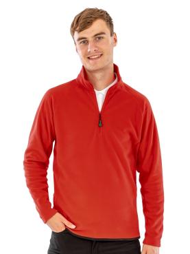Maglia in Micropile Riciclato a Mezza Zip Eco-Friendly