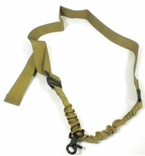Cinghia softair  a 1 punto tan d-boys con elastico e moschettone in metallo