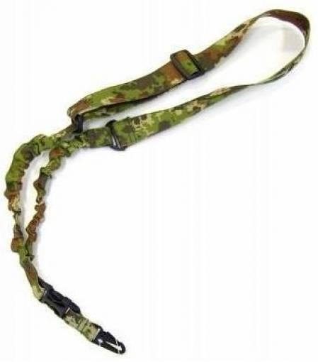 Cinghia soft air 1 punto vegetato italiano con elastico clip sgancio rapido bx10