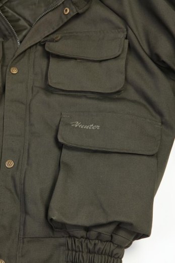 Giubbotto giacca caccia imbottito cordura cappuccio pesca invernale verde scuro