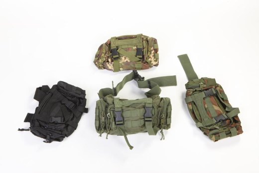 Borsa marsupio borsello soft air in pvc sportiva militare fibbie sgancio rapido