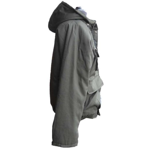 Giubbotto giacca caccia imbottito cordura cappuccio pesca invernale verde scuro