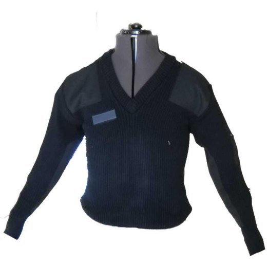 Maglione maglia pullover scollo v blu lana invernale vigilanza guardia giurata - Personalizzabile con il tuo logo