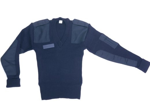 Maglione maglia pullover scollo v blu lana invernale vigilanza guardia giurata - Personalizzabile con il tuo logo