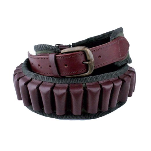 Cartucciera tessuto e pelle calibro 12 leather cartridge hunting poligono