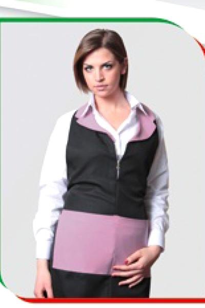 Grembiule zip donna barista lavoro bar ristorante sala albergo hotel cameriera - Personalizzabile con il tuo logo