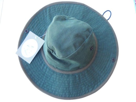 Cappello falda larga uomo caccia pesca sole cotone cerato safari escursionismo