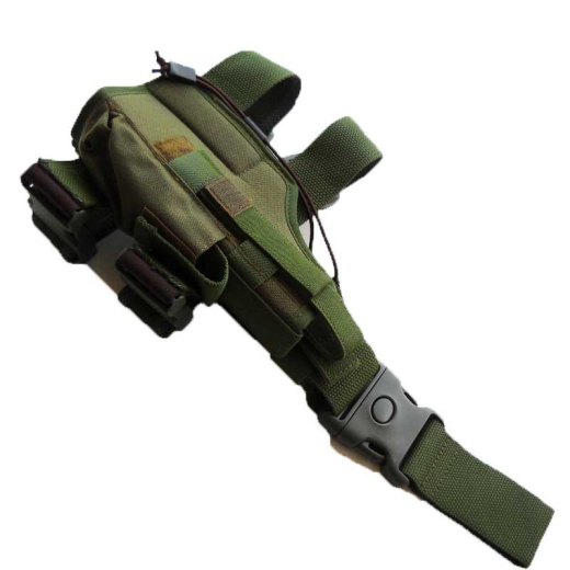 Fondina pistola custodia fodero sgancio rapido verde softair militare tattica