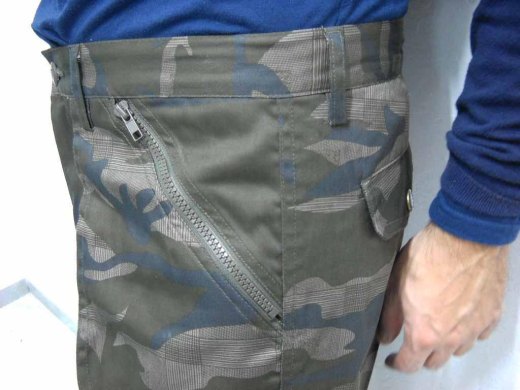 Pantaloni pantalone uomo cargo mimetico camo caccia tasconi cotone sfoderato