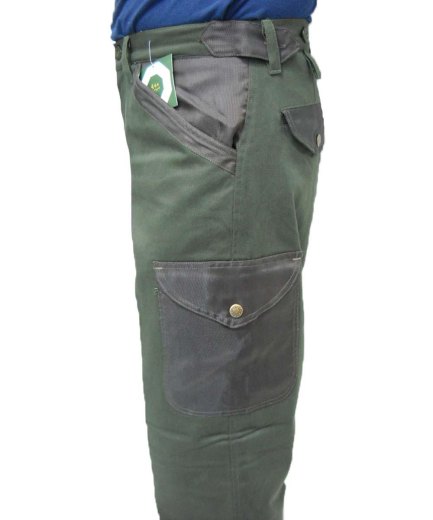 Pantalone verde militare oliva uomo cotone cargo tasconi pantaloni regular