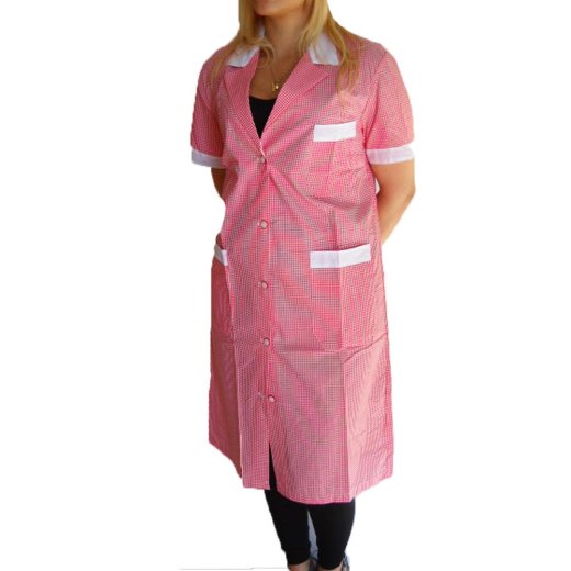 Camice grembiule donna pulizie maestra scuola asilo bottoni cotone laboratorio - Personalizzabile con il tuo logo