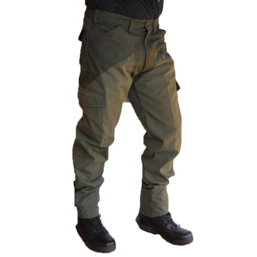 Pantalone calzoni  canvas tasche caccia cacciatore impermeabile verde