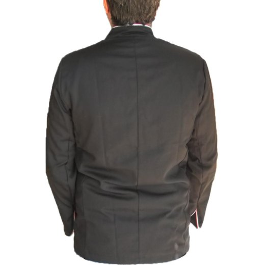 Giacca cuoco nera italia tricolore cotone abbigliamento chef cucina ristorante - Personalizzabile con il tuo logo