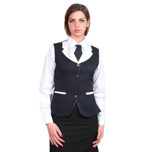 Gilet panciotto donna bar ristorante albergo hotel pasticceria gelateria lavoro - Personalizzabile con il tuo logo