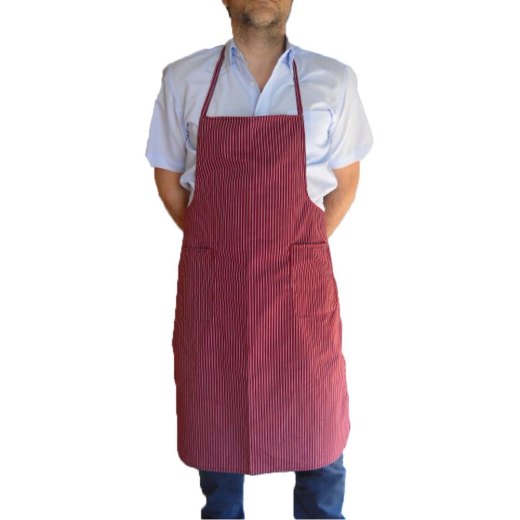 Grembiule paravanti gessato blu vineria pub ristorante pizzeria cucina cuoco - Personalizzabile con il tuo logo