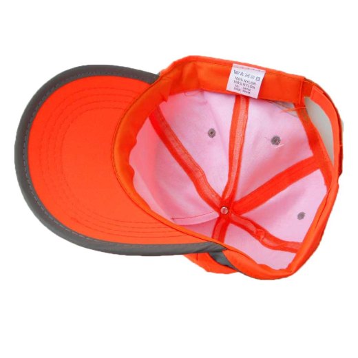 Cappello berretto cappellino alta visibilita' lavoro arancio rifrangente visiera