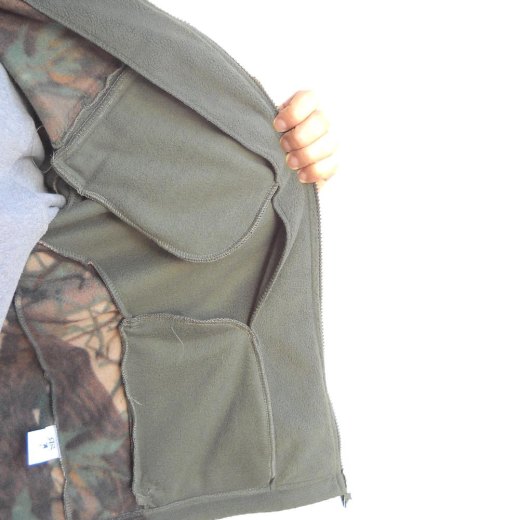 Giacca pile caccia bosco verde neve invernale calda abbigliamento montagna uomo - Personalizzabile con il tuo logo