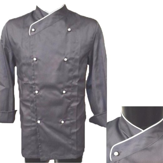 Giacca cuoco chef grigia cucina abbigliamento lavoro cuoco sera chic