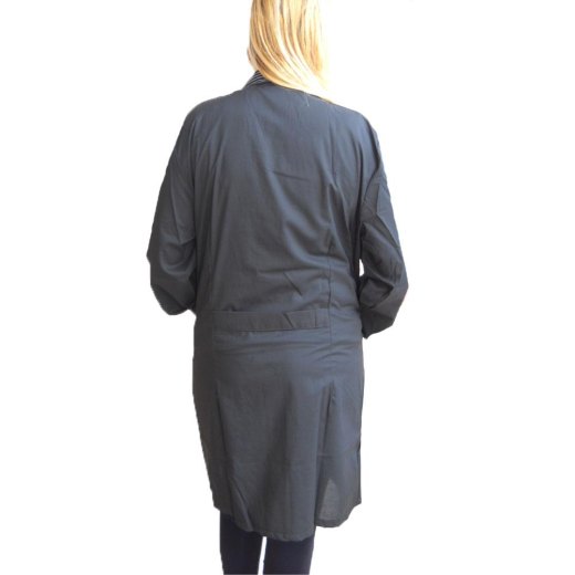 Camice vestaglia donna nero parrucchiera estetista made in Italy manica lunga