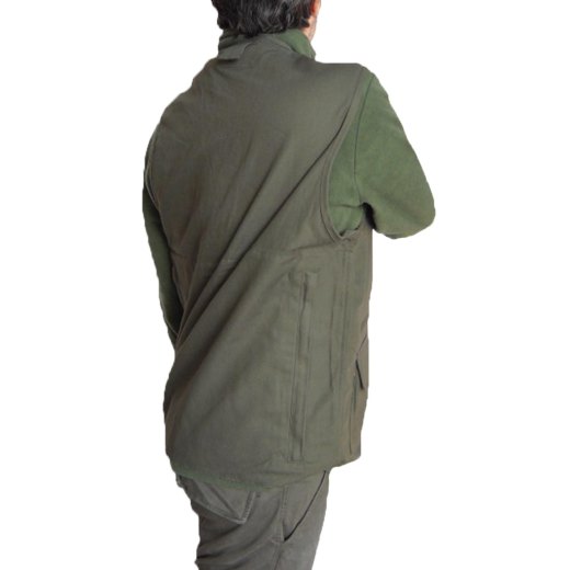 Gilet caccia canvas uomo cacciatora verde cerniere smanicato S M  L XL XXL