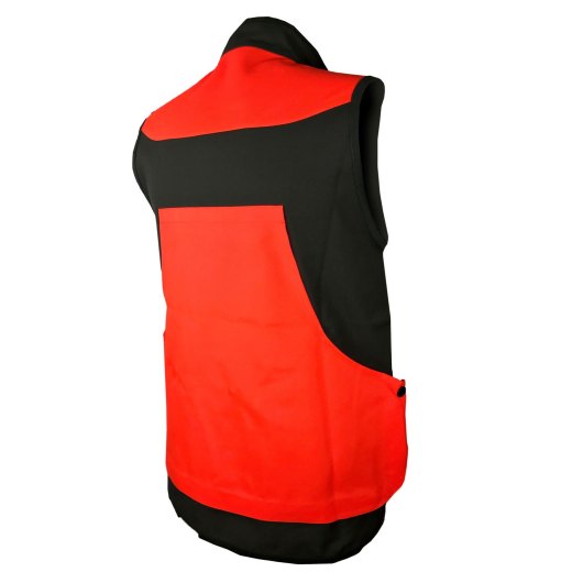Gilet caccia cinghiale arancio cordura impermeabile foderato cerniere - Personalizzabile con il tuo logo