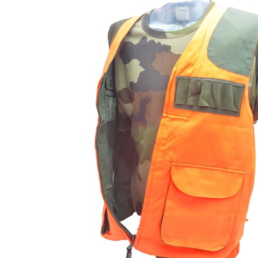 Gilet smanicato abbigliamento caccia double face cartuccera uomo - Personalizzabile con il tuo logo