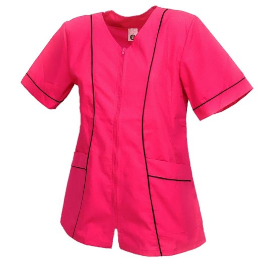 Camice zip abbigliamento lavoro parrucchiera centro estetico donna massaggi slim - Personalizzabile con il tuo logo