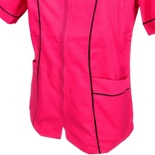 Camice zip abbigliamento lavoro parrucchiera centro estetico donna massaggi slim - Personalizzabile con il tuo logo