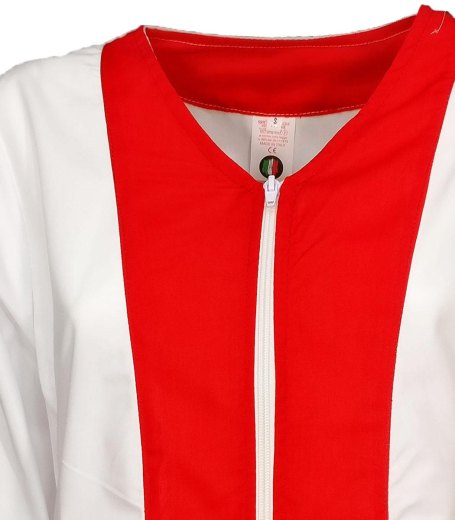 Camice lavoro grembiule estetista parrucchiera massaggi oss donna zip Personalizzabile con il tuo logo