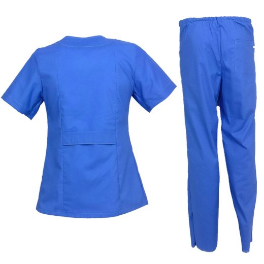 Completo zip infermiere oss cotone mezze maniche divisa estetista dottore - Personalizzabile con il tuo logo