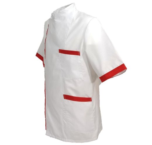 Giacca lavoro cuoco chef mezza manica estiva bianca cotone made in italy uomo - Personalizzabile con il tuo logo