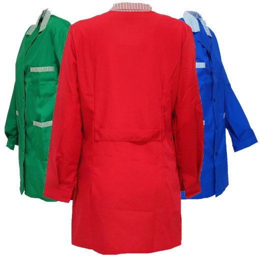 Camice grembiule donna cotone vari colori vestaglia pulizie maestra scuola asilo lavoro personalizzabile