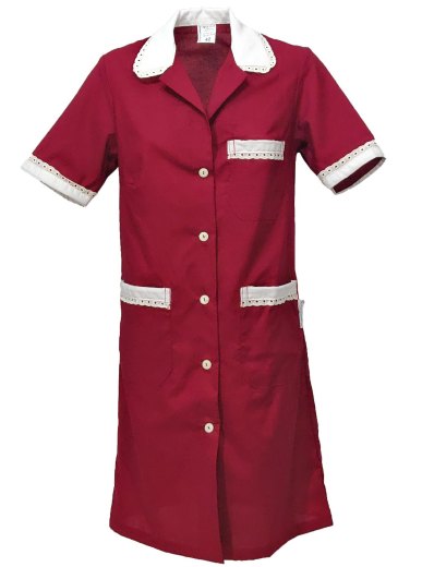 Camice grembiule donna cameriera domestica pulizie lavoro mezze maniche corte - Personalizzabile con il tuo logo
