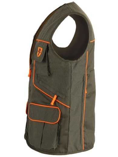 Gilet smanicato caccia verde cerniera cacciatora uomo abbigliamento tecnico - Personalizzabile con il tuo logo