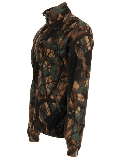 Maglia maglione in pile caccia uomo bosco verde neve sportivo caldo tasche - Personalizzabile con il tuo logo