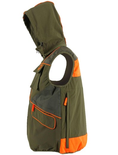 Gilet multi tasche con caldo pile ampio carniere Bordini alta visibilita' - Personalizzabile con il tuo logo