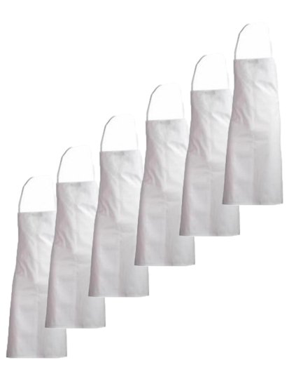 Kit 6 Grembiuli Professionali Personalizzabili Fratelliditalia - Made in Italy con Tasca - Bianco e Colorati