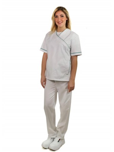 Casacca Medico Donna Camice Sanitaria Estetista Infermiera da Lavoro OSS - Personalizzabile con il tuo logo