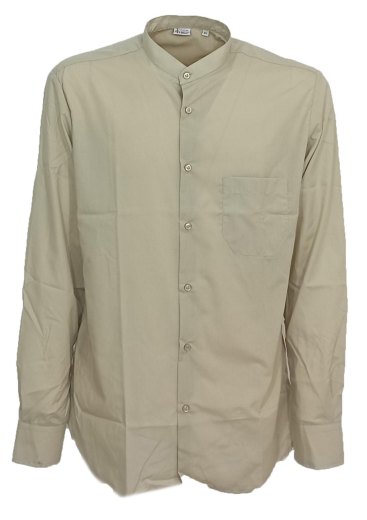 Camicia Uomo Cotone Collo Coreana Casual Slim Fit Manica Lunga lavoro coreano