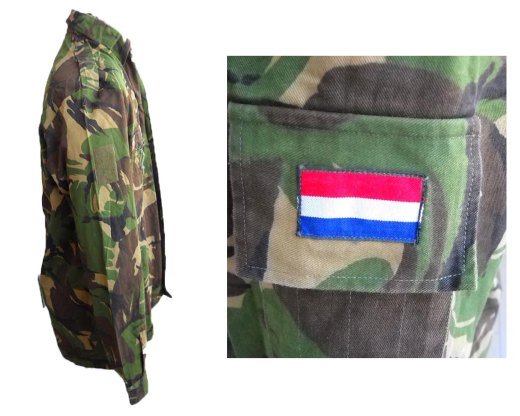 Camicia uomo invernale olandese mimetica militare pesante bottoni cotone canvas