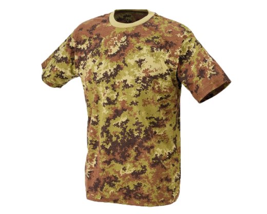 T-shirt militare vegetata italiana in cotone soft air