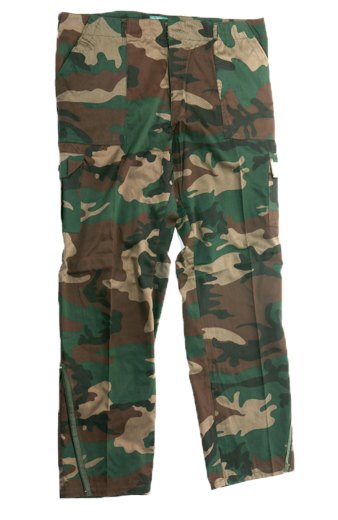 Pantalone pantaloni uomo pesca caccia sfoderato zip verde mimetico blu bosco