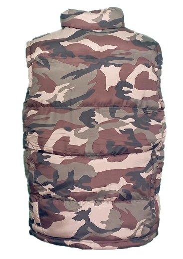 Gilet imbottito caccia mimetico smanicato montagna neve militare foderato - Personalizzabile con il tuo logo