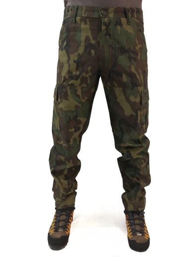 Pantalone Safari Sport sfoderato con tasconi mimetico camo uomo caccia