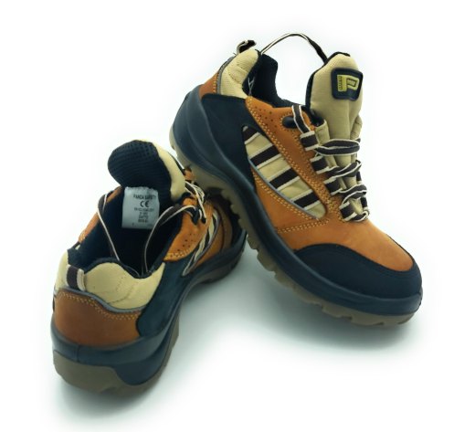 Scarpa antinfortunistica panda bassa S1 made in italy suola in PU/TPU antiscivolo antistatica ed anti-torsione Tomaia in nabuk con inserti rifrangenti max sicurezza