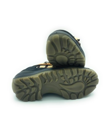 Scarpa antinfortunistica panda bassa S1 made in italy suola in PU/TPU antiscivolo antistatica ed anti-torsione Tomaia in nabuk con inserti rifrangenti max sicurezza