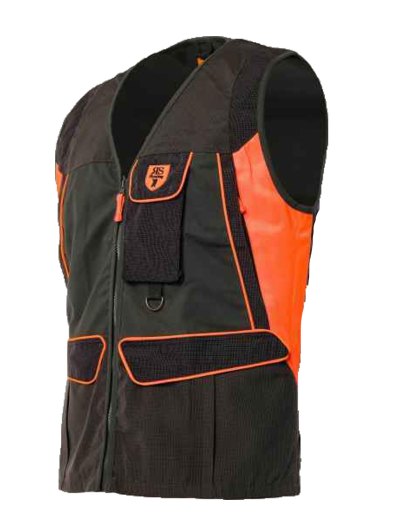 Gilet smanicato cotone tessuto tecnico impermeabile carniere richiudibile caccia - Personalizzabile con il tuo logo