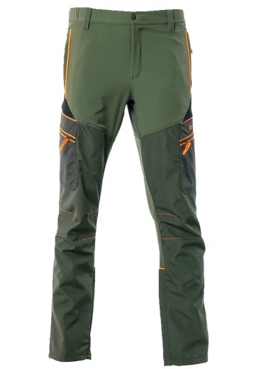 Pantaloni calzoni canvas abbigliamento caccia riporti arancio uomo dalla 46 alla 60