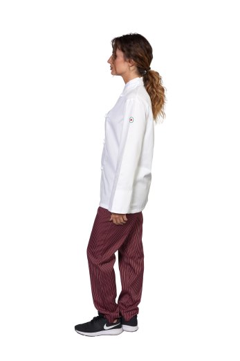 Giacca casacca chef cuoco donna cotone ristorazione lavoro cucina femminile - Personalizzabile con il tuo logo